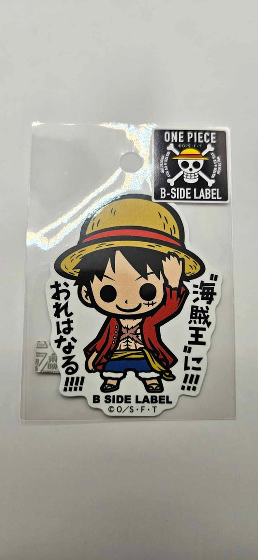 One Piece B-Side Label Sticker Luffy Waterproof & UV resistant